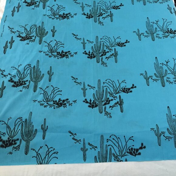 Vintage MCM Harwood Steiger Roadrunner Fabric "Running Birds" 44”W x 90” L - Picture 3 of 8